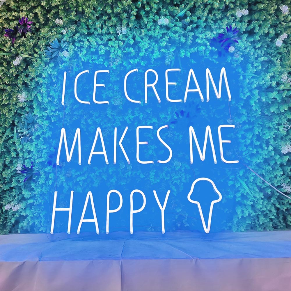 Ice Cream Makes  Me Happy - LED Neon Sign