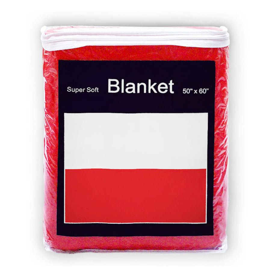 Poland Flag Fleece Blanket - 50