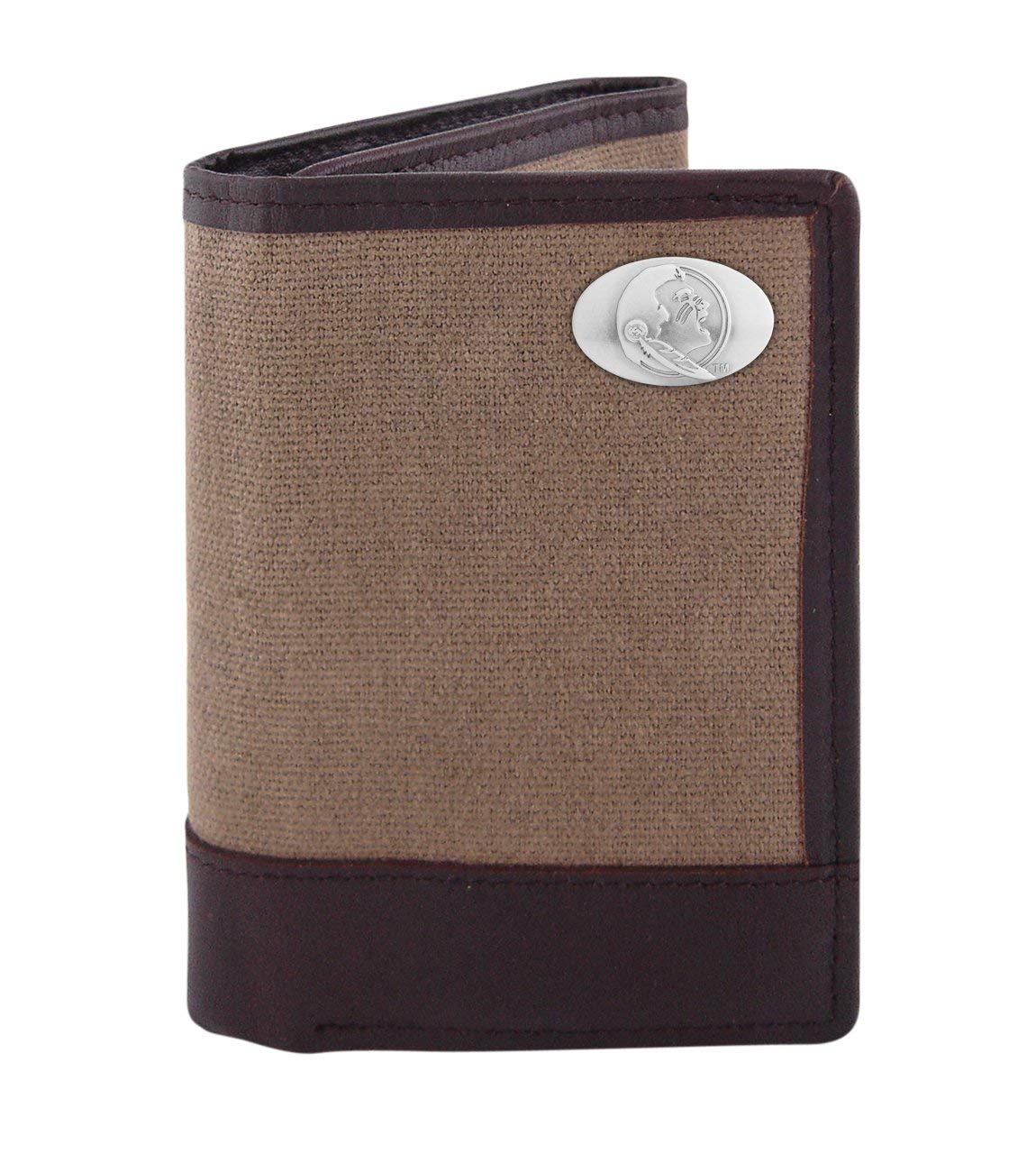 Florida State Seminoles Canvas & Leather Trifold Concho Wallet - NCAA