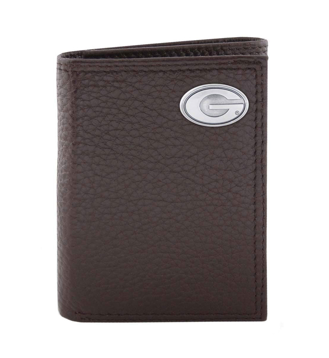 Georgia Bulldogs Pebble Grain Leather Trifold Concho Wallet - NCAA