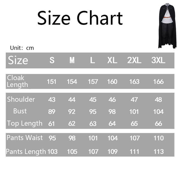 Mens medieval costume size