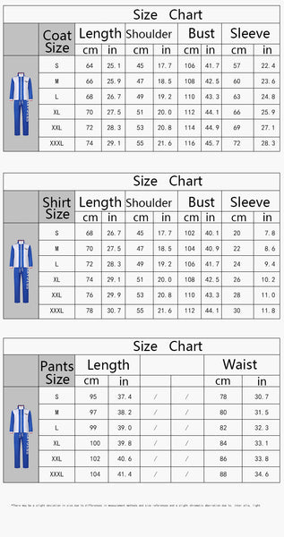 New prince of tennis Ryoma Echizen Cosplay Costume size