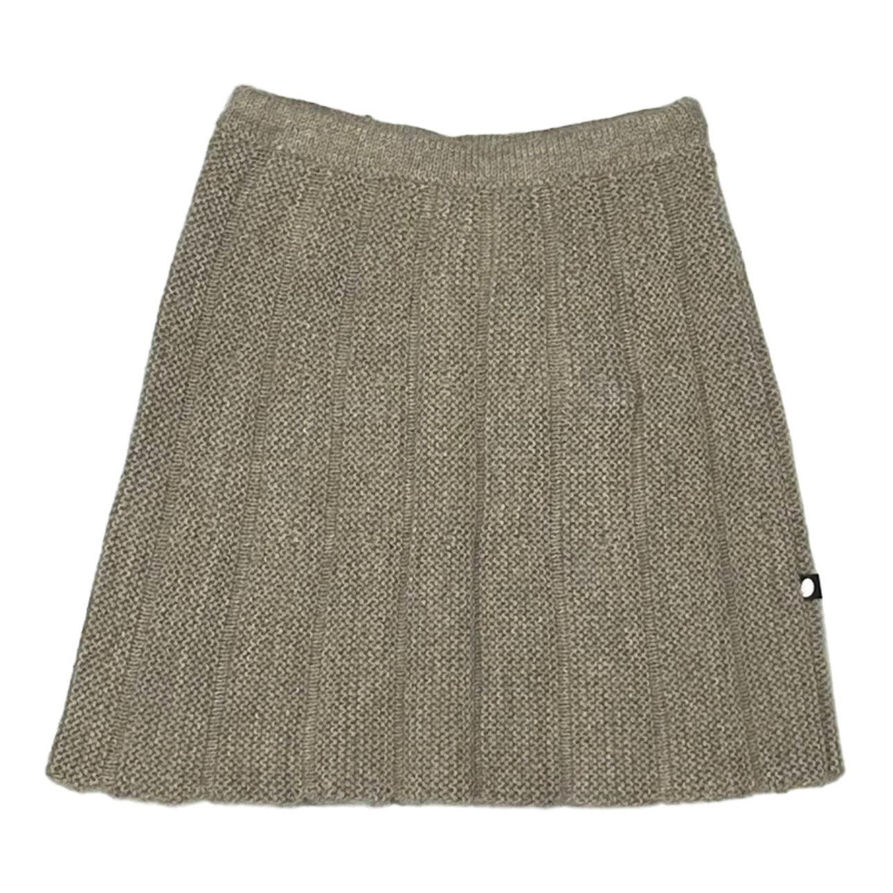 Wide Rib Knit Alpaca Skirt