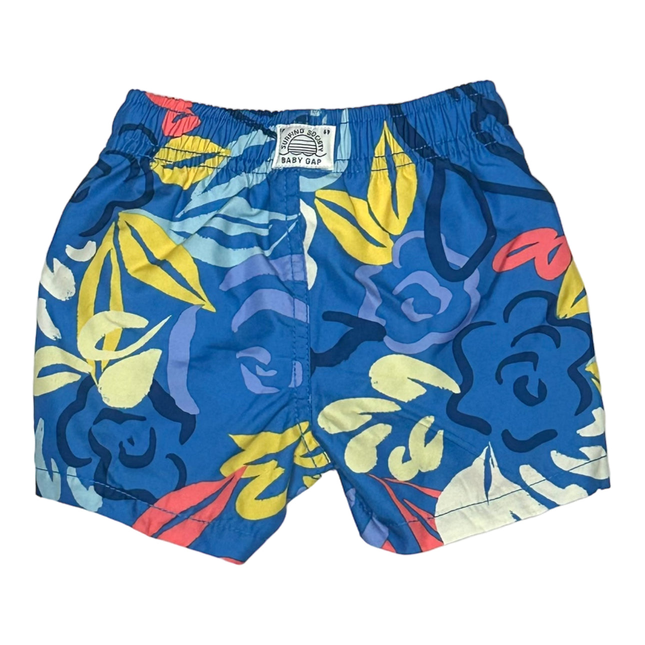 Flower Print Swim Trunks