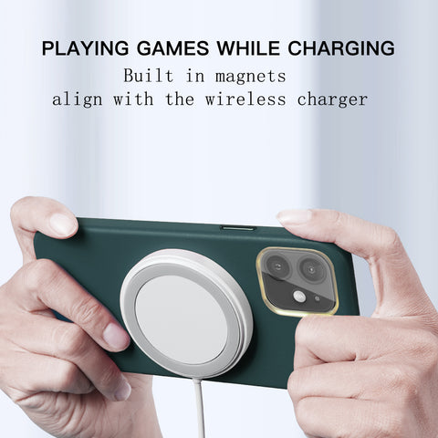 PU leather Magsafe green 01