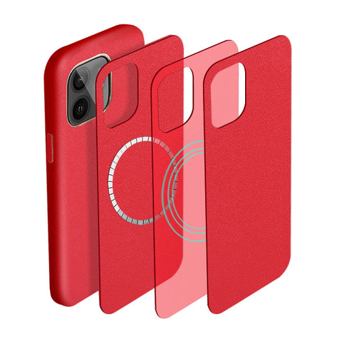 PU leather Magsafe red 01