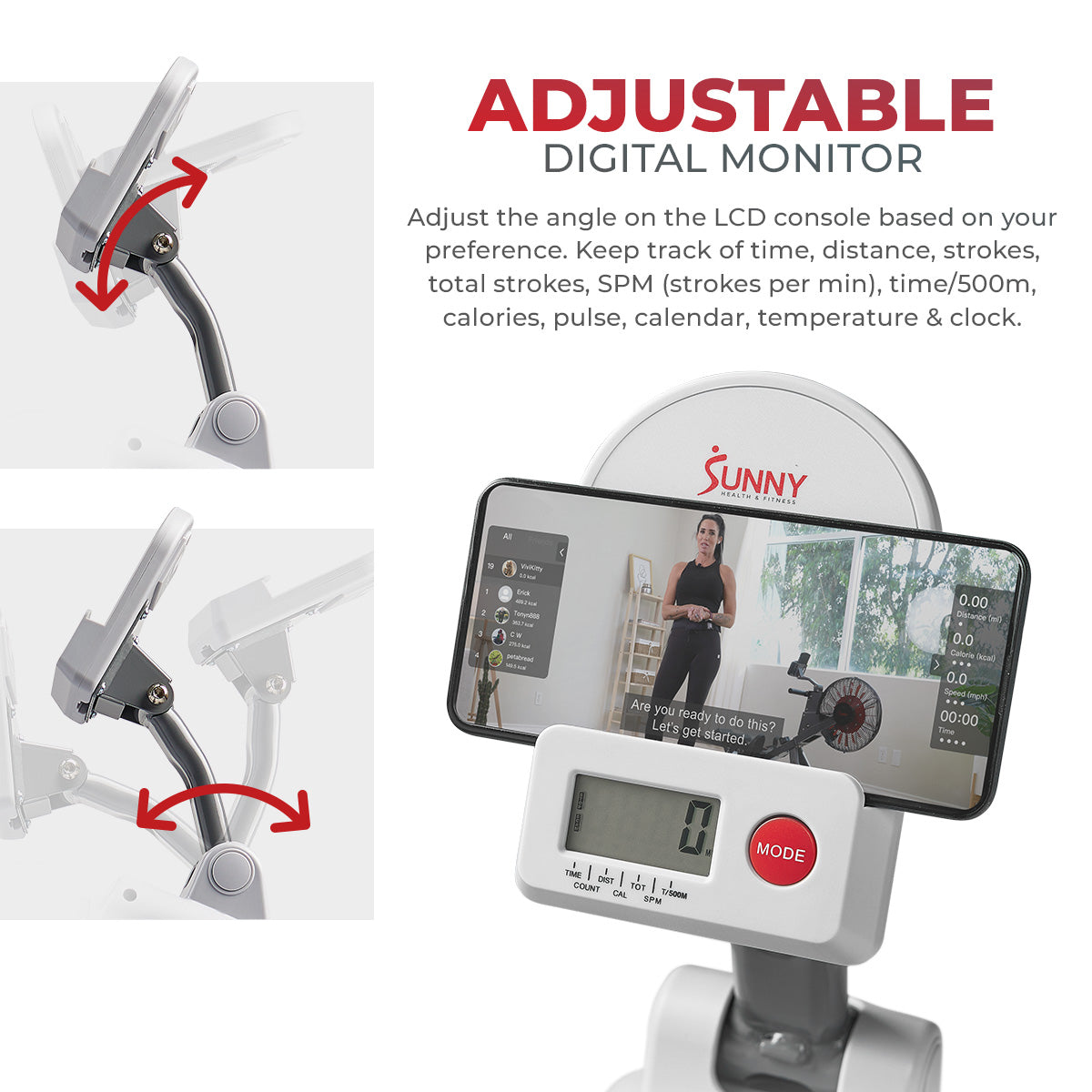 SMART Compact Magnetic Rowing Machine with Bluetooth Connectivity