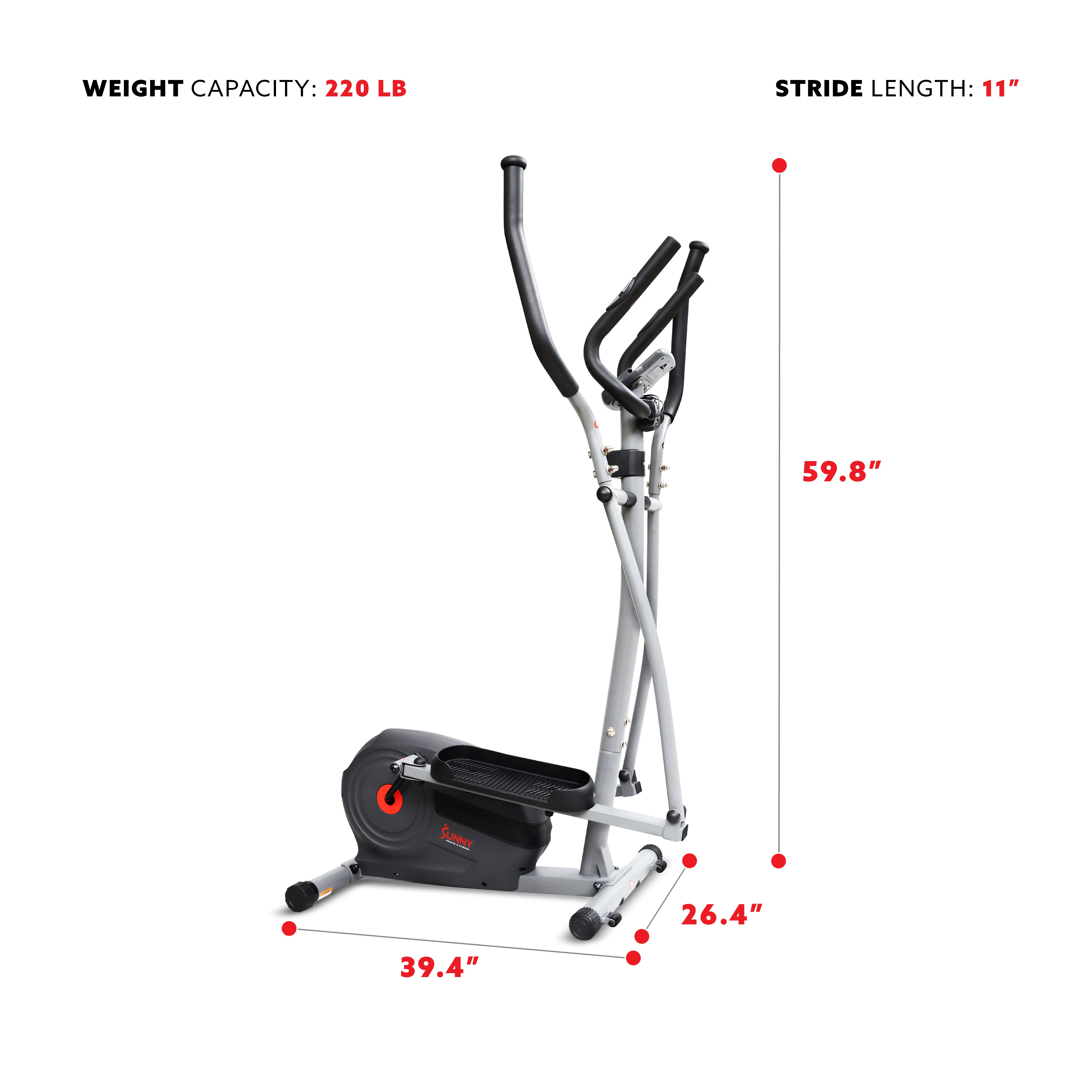 Smart Magnetic Elliptical with Exclusive SunnyFit? App Enhanced Bluetooth Connectivity