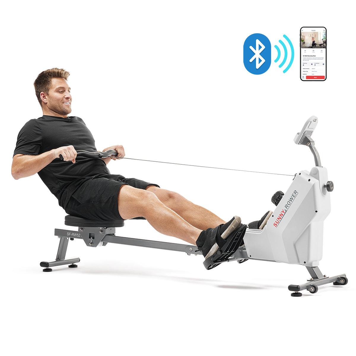 SMART Compact Magnetic Rowing Machine with Bluetooth Connectivity