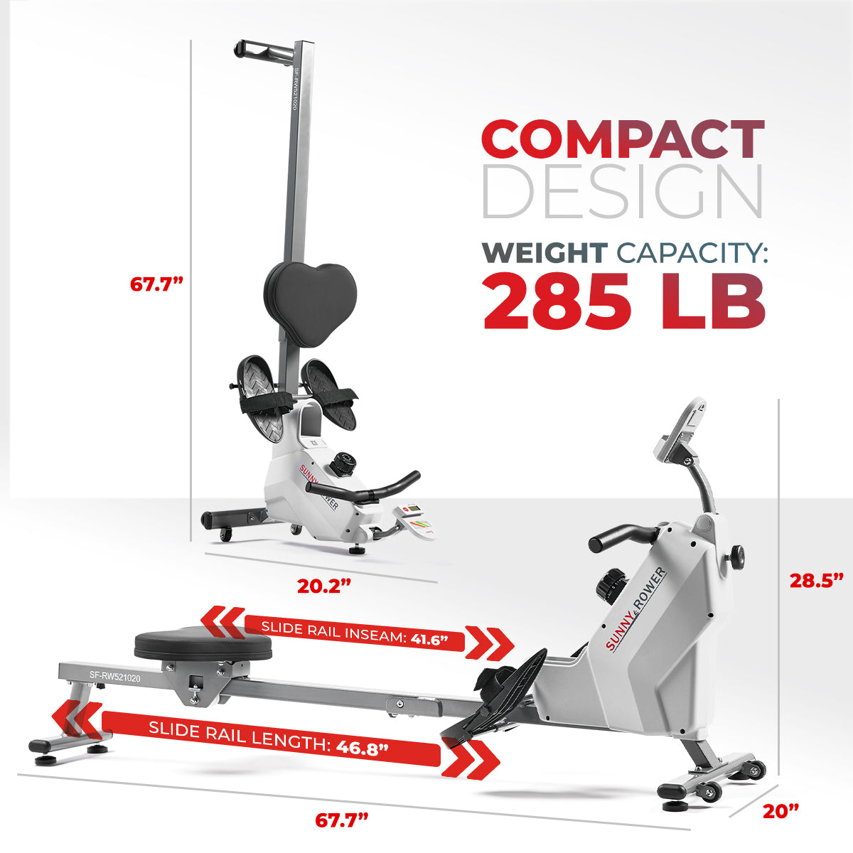 SMART Compact Magnetic Rowing Machine with Bluetooth Connectivity