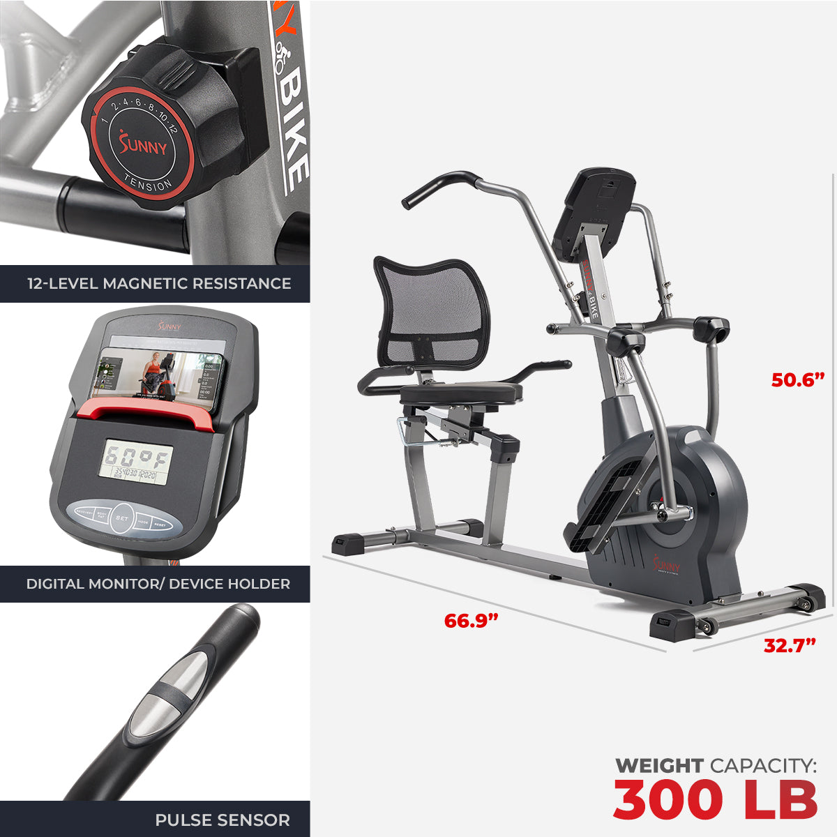 Elite Interactive Series Exercise Recumbent Cross Trainer and Elliptical