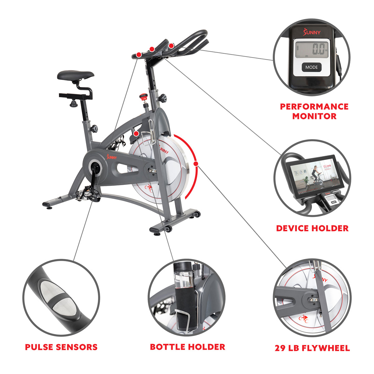 Endurance Belt Drive Magnetic Indoor Exercise Cycle Bike