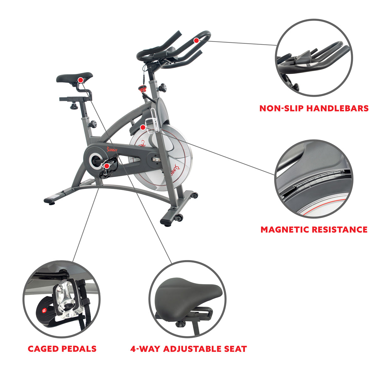 Endurance Belt Drive Magnetic Indoor Exercise Cycle Bike