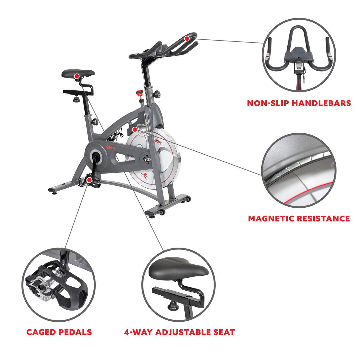 Endurance Belt Drive Magnetic Indoor Exercise Cycle Bike