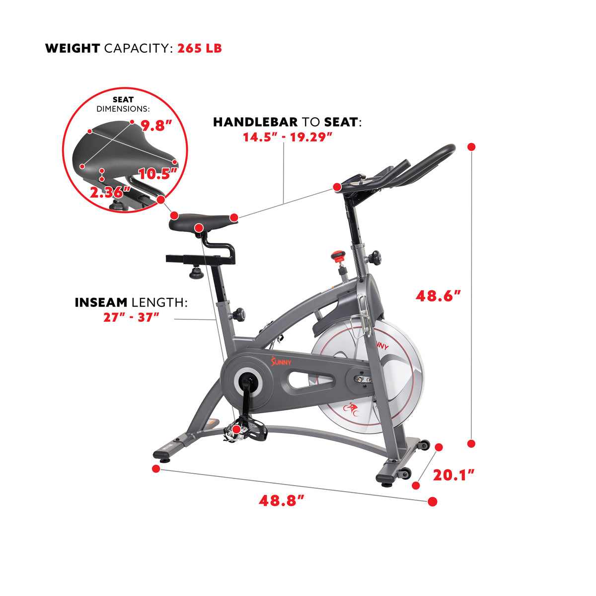 Endurance Belt Drive Magnetic Indoor Exercise Cycle Bike