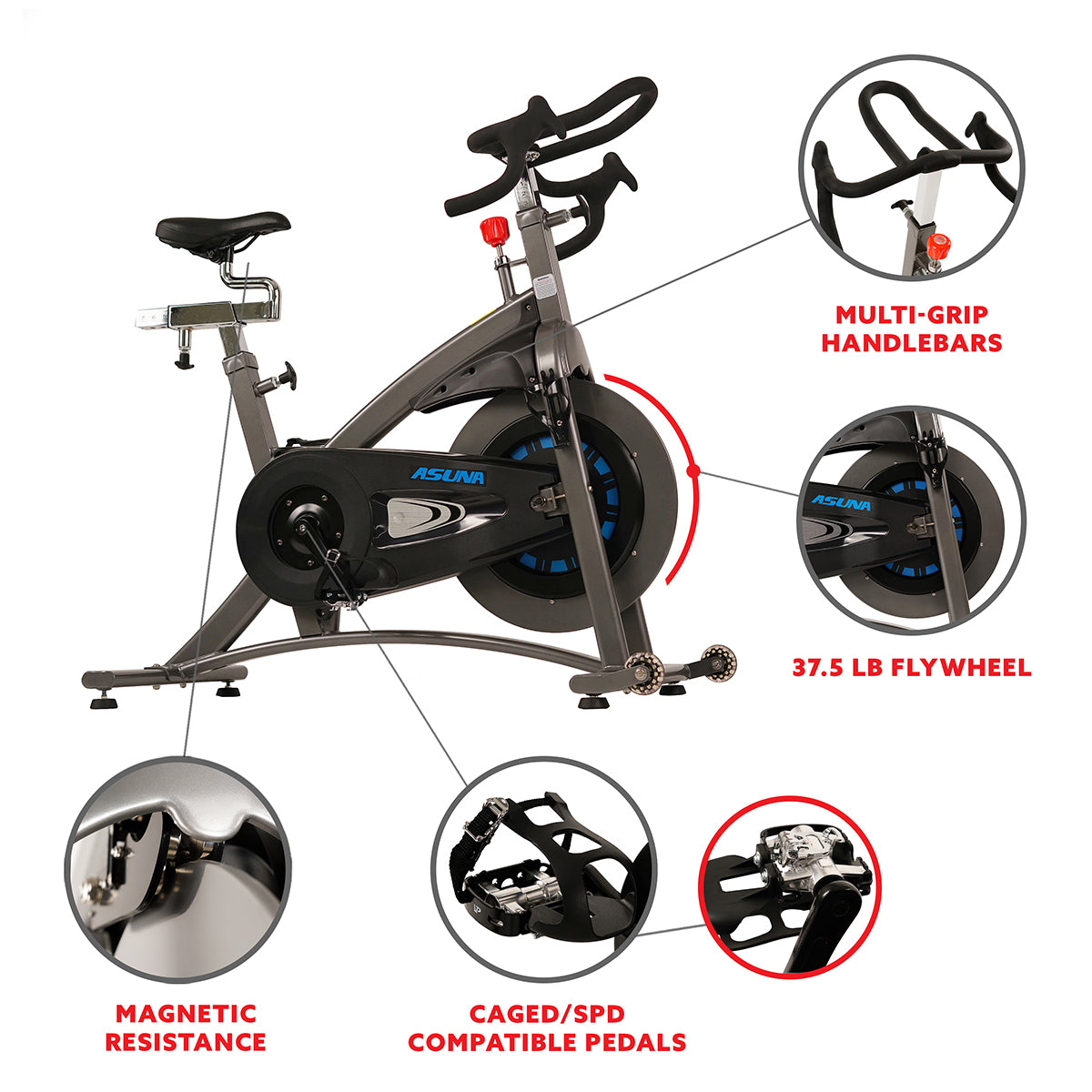 Magnetic Belt Drive Commercial Cycling Trainer Exercise Bike