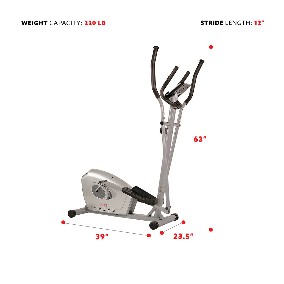 Magnetic Elliptical Trainer Fitness Machine