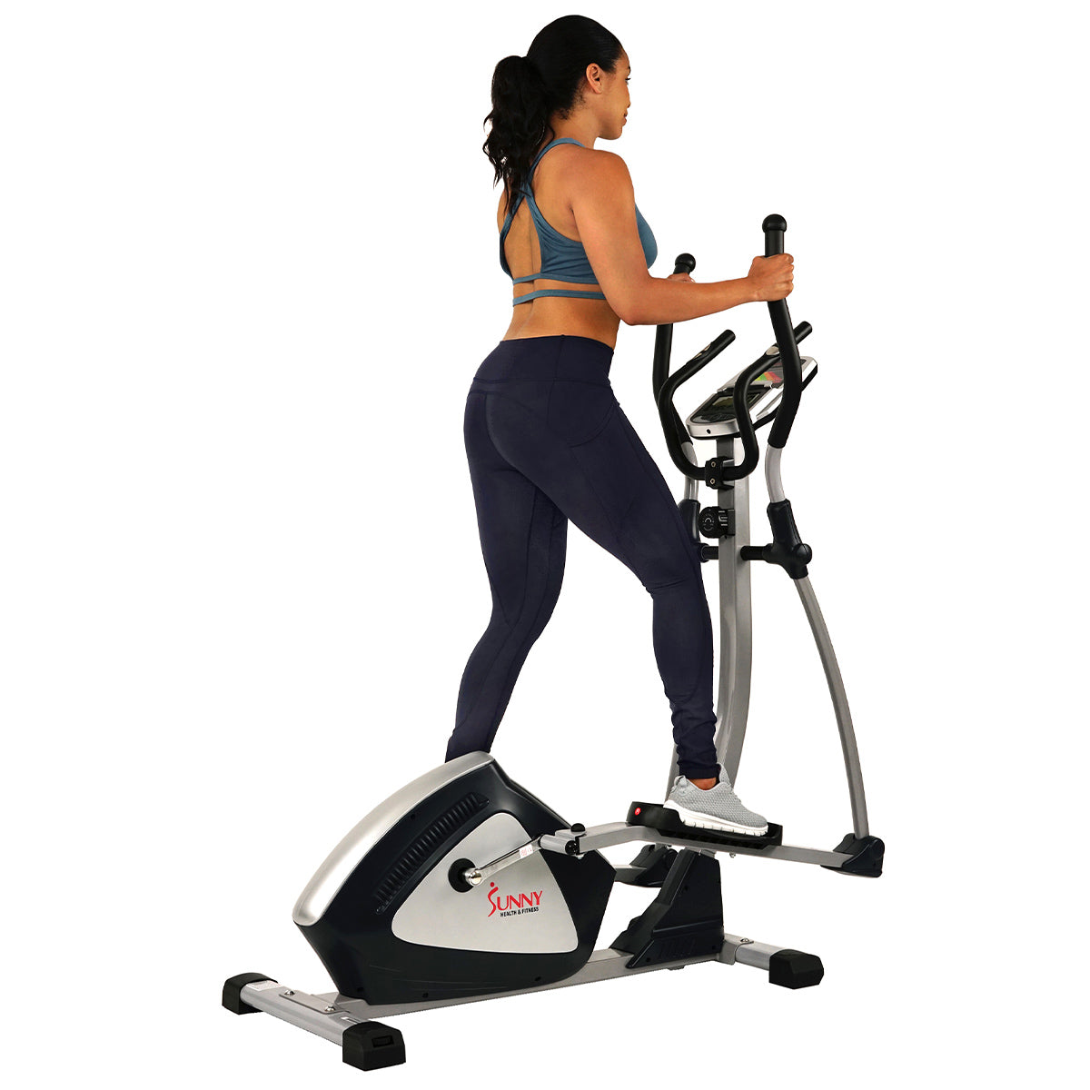 Magnetic Elliptical Machine w/ Device Holder, LCD Monitor and Heart Rate Monitoring - Endurance Zone