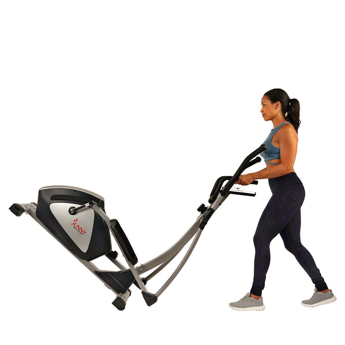 Magnetic Elliptical Machine w/ Device Holder, LCD Monitor and Heart Rate Monitoring - Endurance Zone