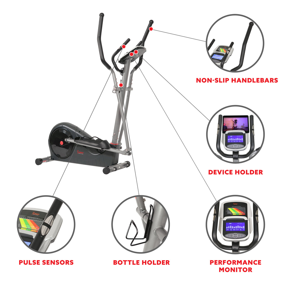 Magnetic Elliptical Machine Pre-Programmed Trainer