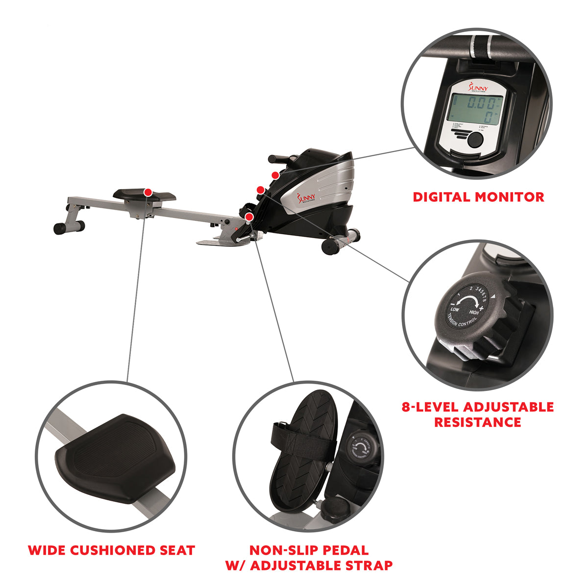 Dual Function Rowing Machine Multi-Rower