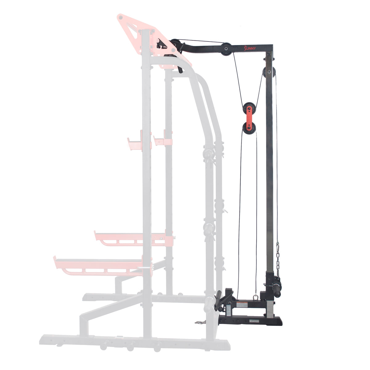 Lat Pulldown Pulley System Attachment for Power Racks