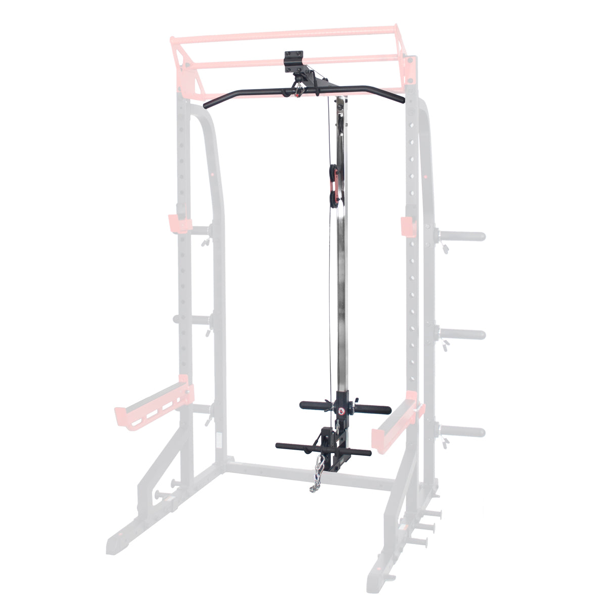 Lat Pulldown Pulley System Attachment for Power Racks