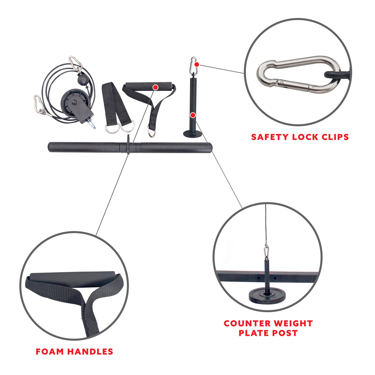 Lat Pulldown Attachment for Power Racks and Power Cages