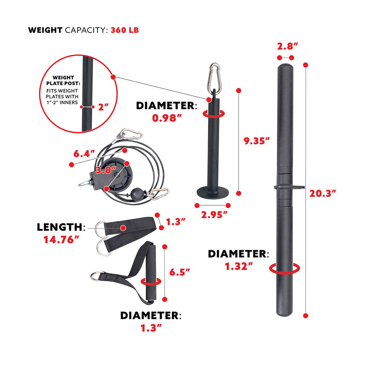 Lat Pulldown Attachment for Power Racks and Power Cages