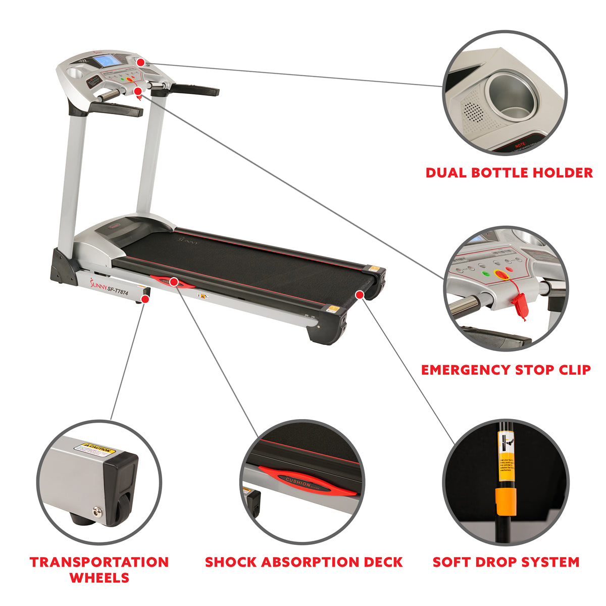 High Performance Treadmill w/ 15 Auto Incline Levels & Body Fat Function