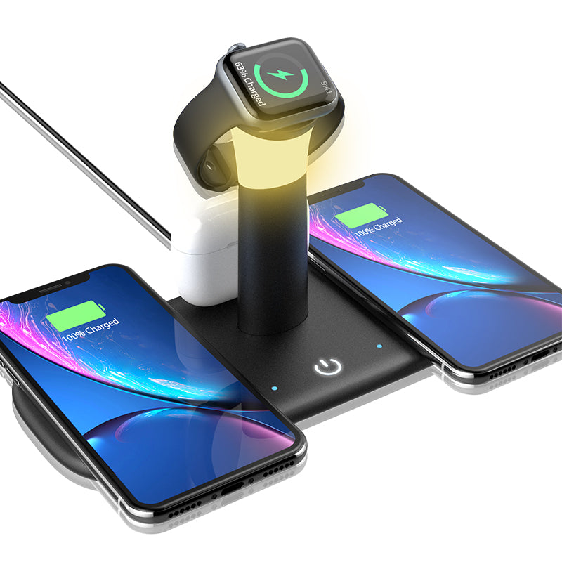 Wireless Charging 5in1 for iPhone, AirPods 2 Pro with Night Light