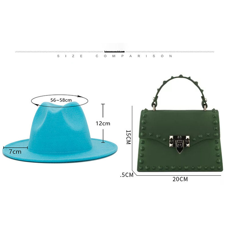 Handbag and Fedora Set