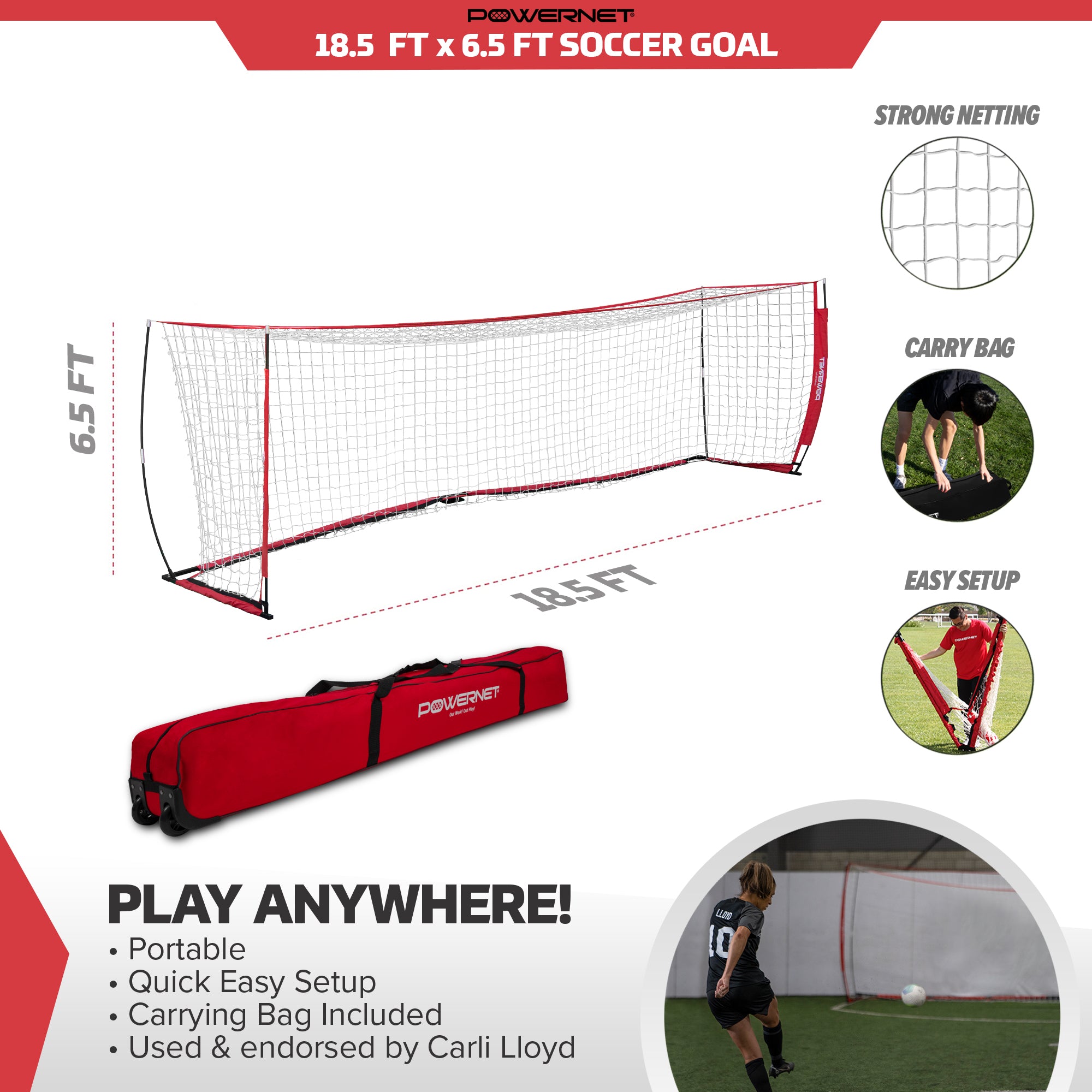 18.5 x 6.5 Soccer Goal