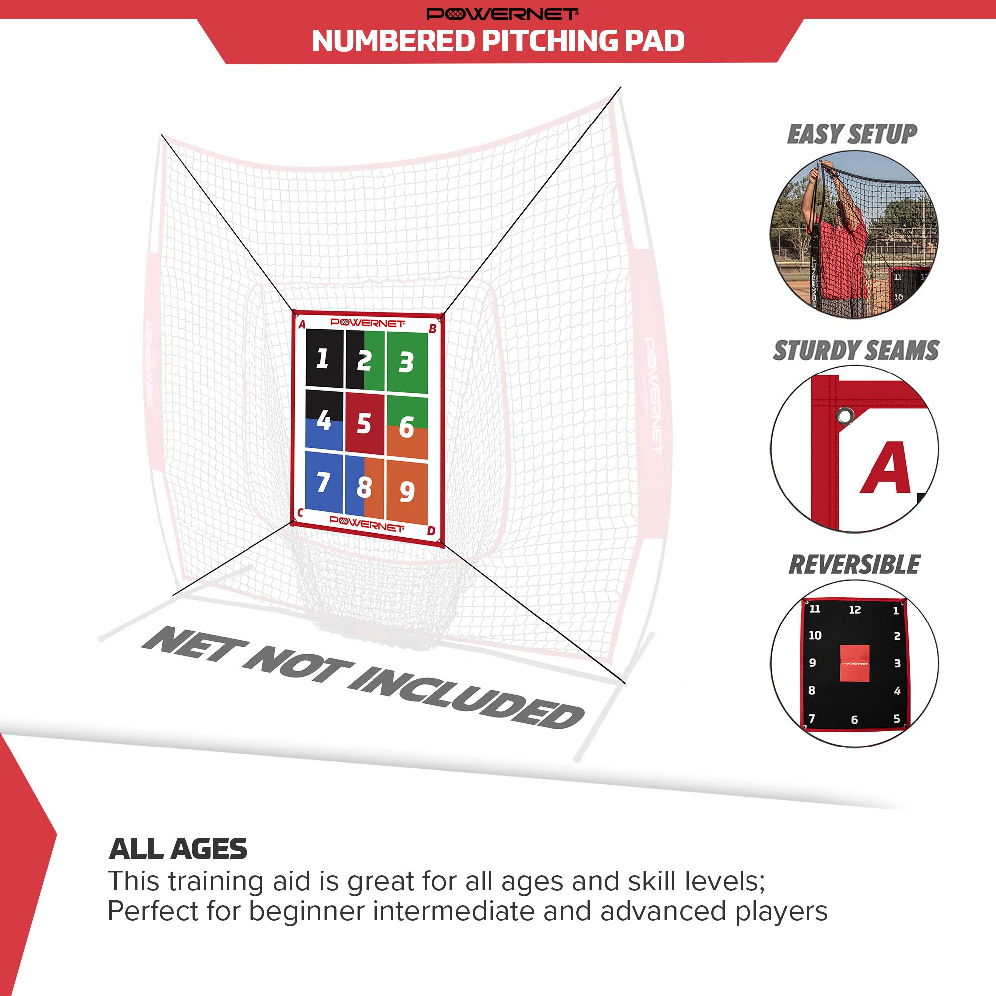 Numbered Pitching Pad | Baseball Softball Target