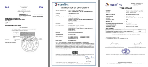 CE FCC certifications