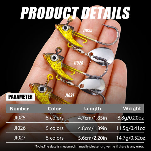 HENGJIA 5-Pack Casting Spoon Lures – 5cm, 7.1g, Silver – For Pike, Perch, Freshwater
