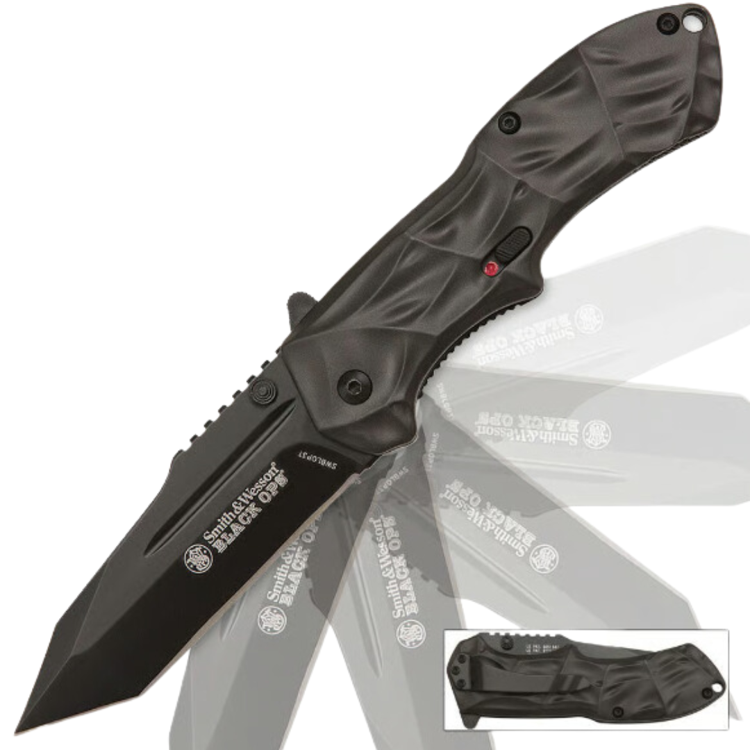 Smith and Wesson Black Ops Tanto Assisted Opening Pocket Knife