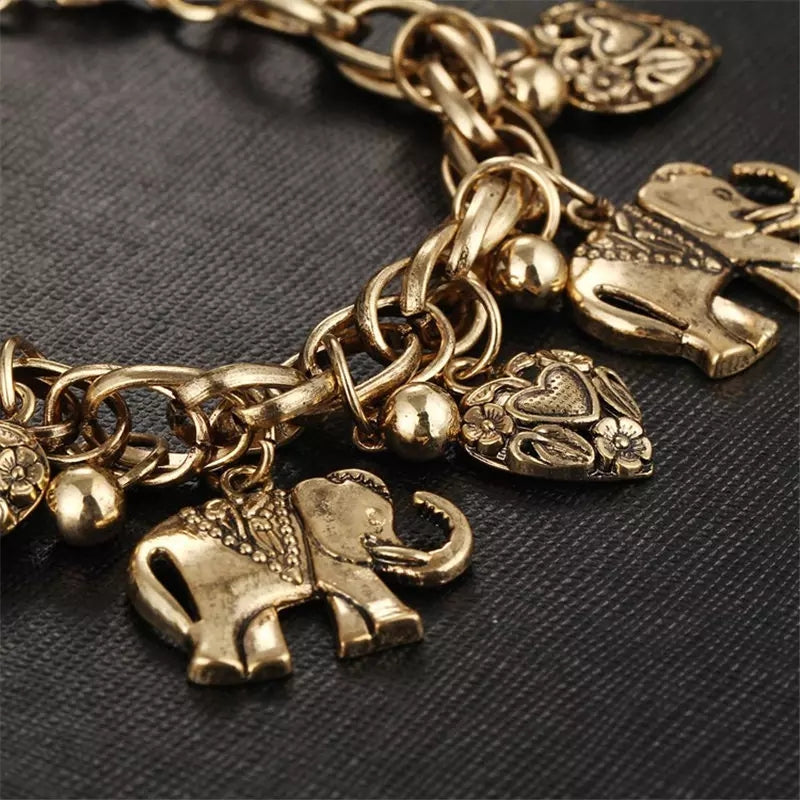 Elephant Walk Charm Bracelet