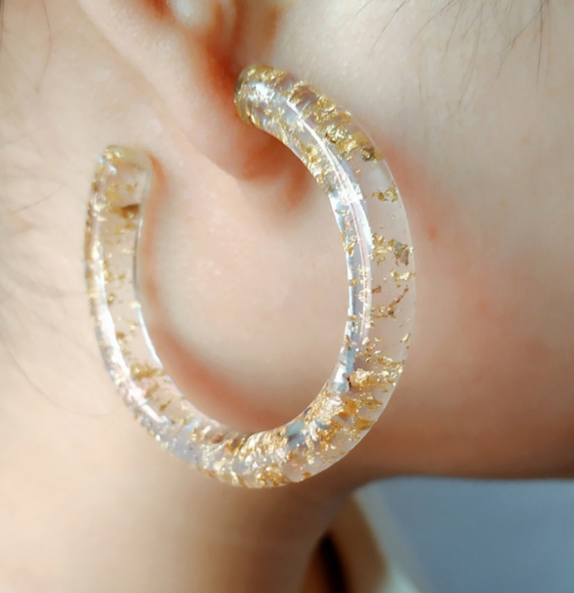 Foiled Again Hoop Earrings