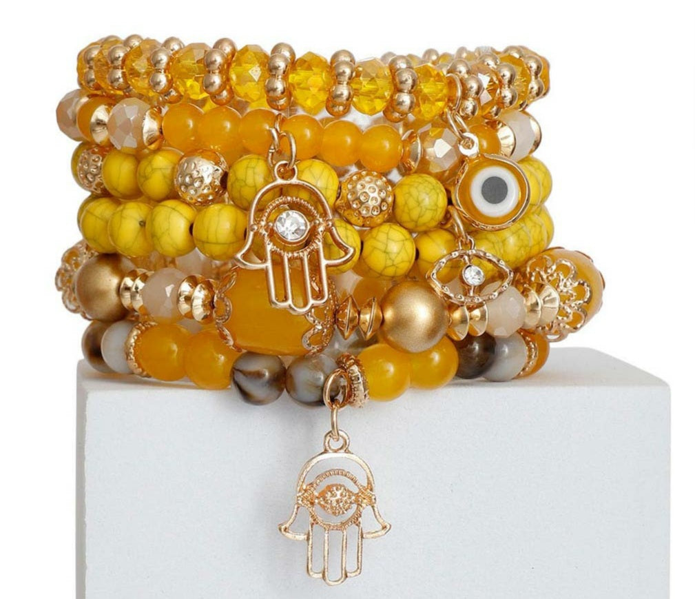 Hamsa Bracelet Set