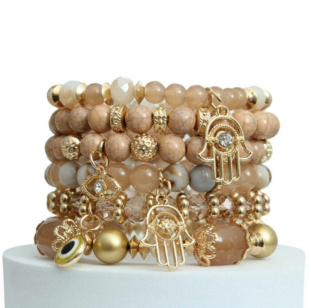 Hamsa Bracelet Set