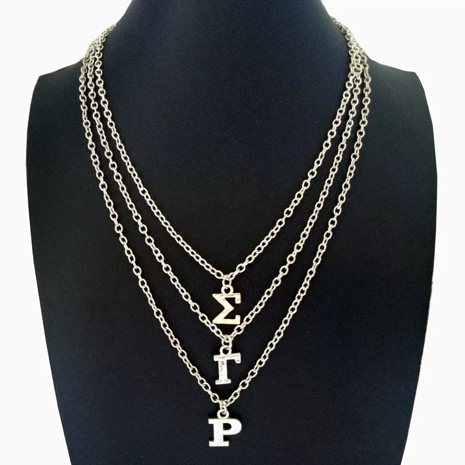 Sigma Gamma Rho Initial Necklace