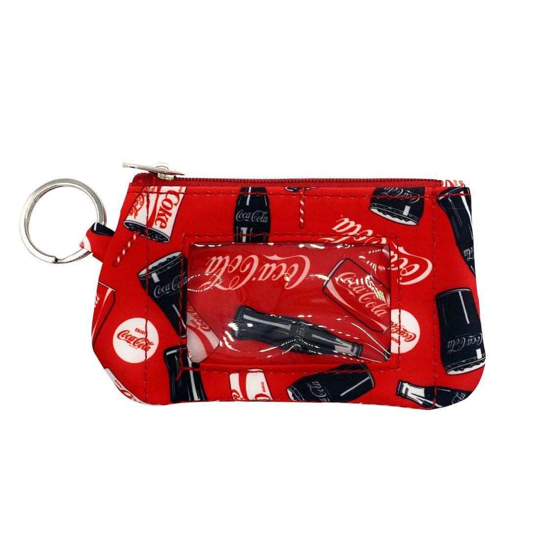 Coca Cola Icons ID Case Badge Holder Classic Coin Purse Pouch Keychain Men Women