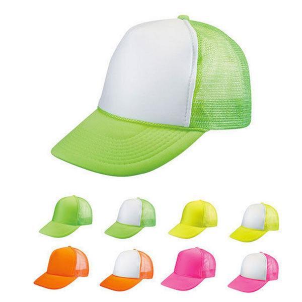 1584 Lot Blank Neon Foam Mesh Trucker Hats Caps Solid Two Tone Wholesale Bulk