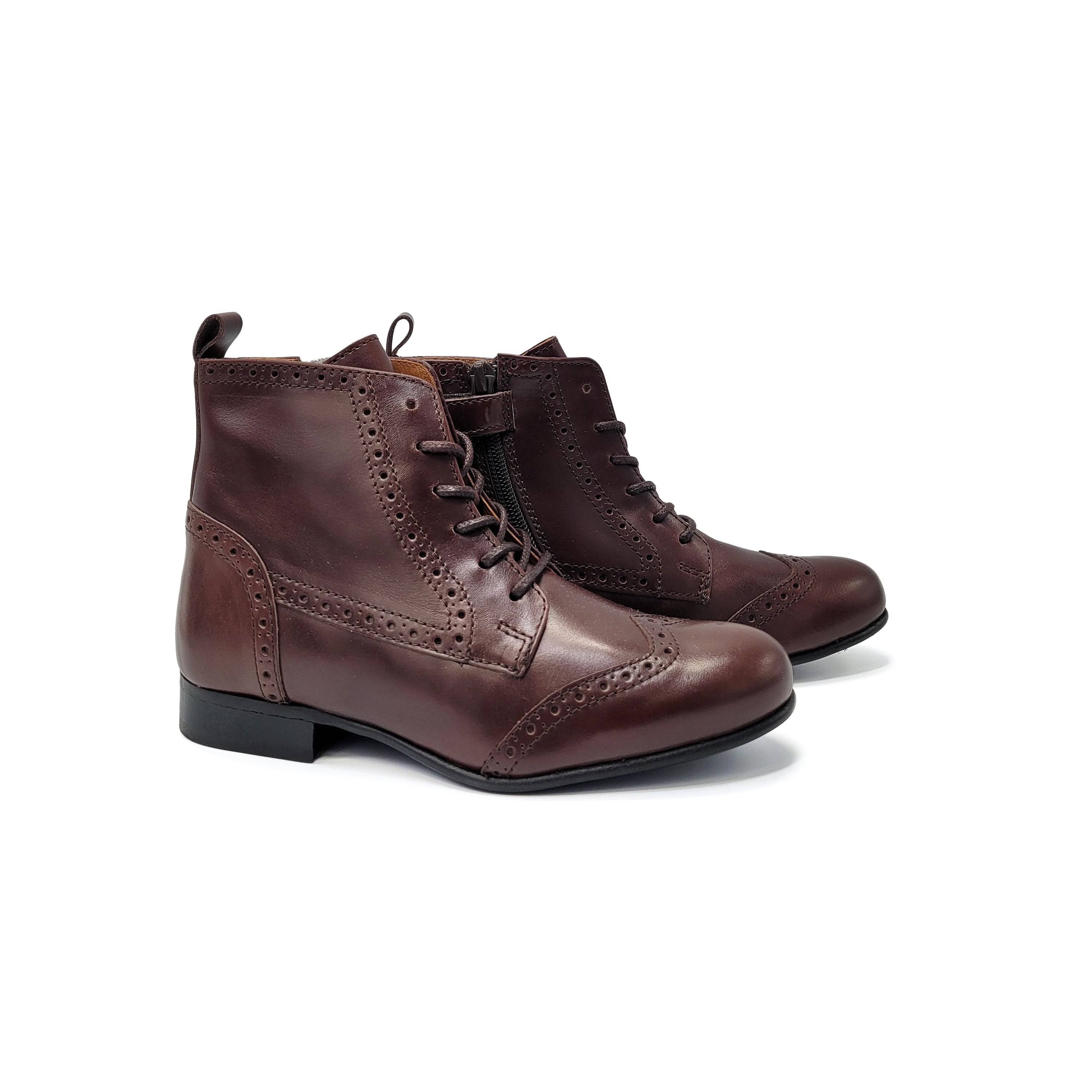 Atlanta Mocassin Brown Sierra Wingtip Bootie 811