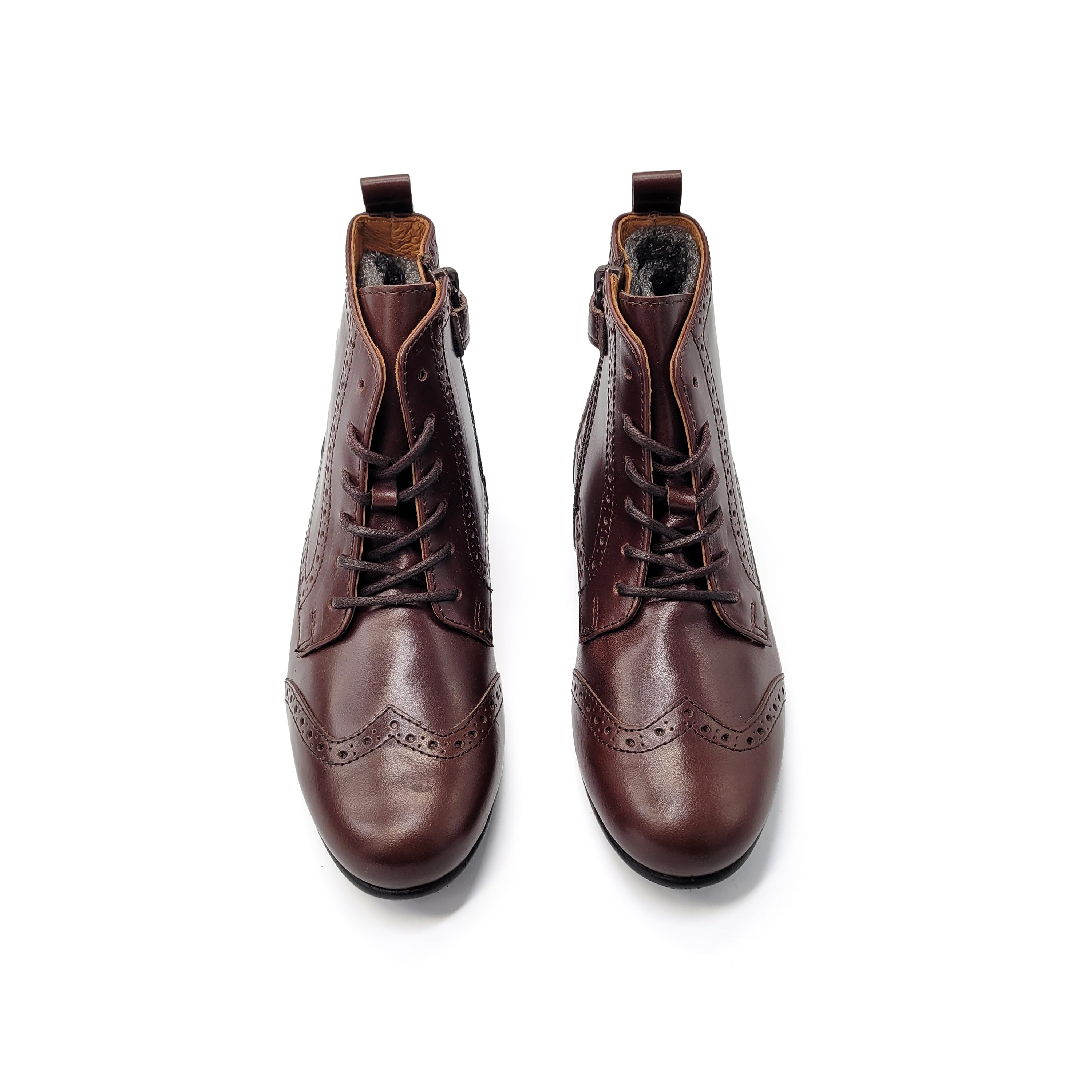 Atlanta Mocassin Brown Sierra Wingtip Bootie 811