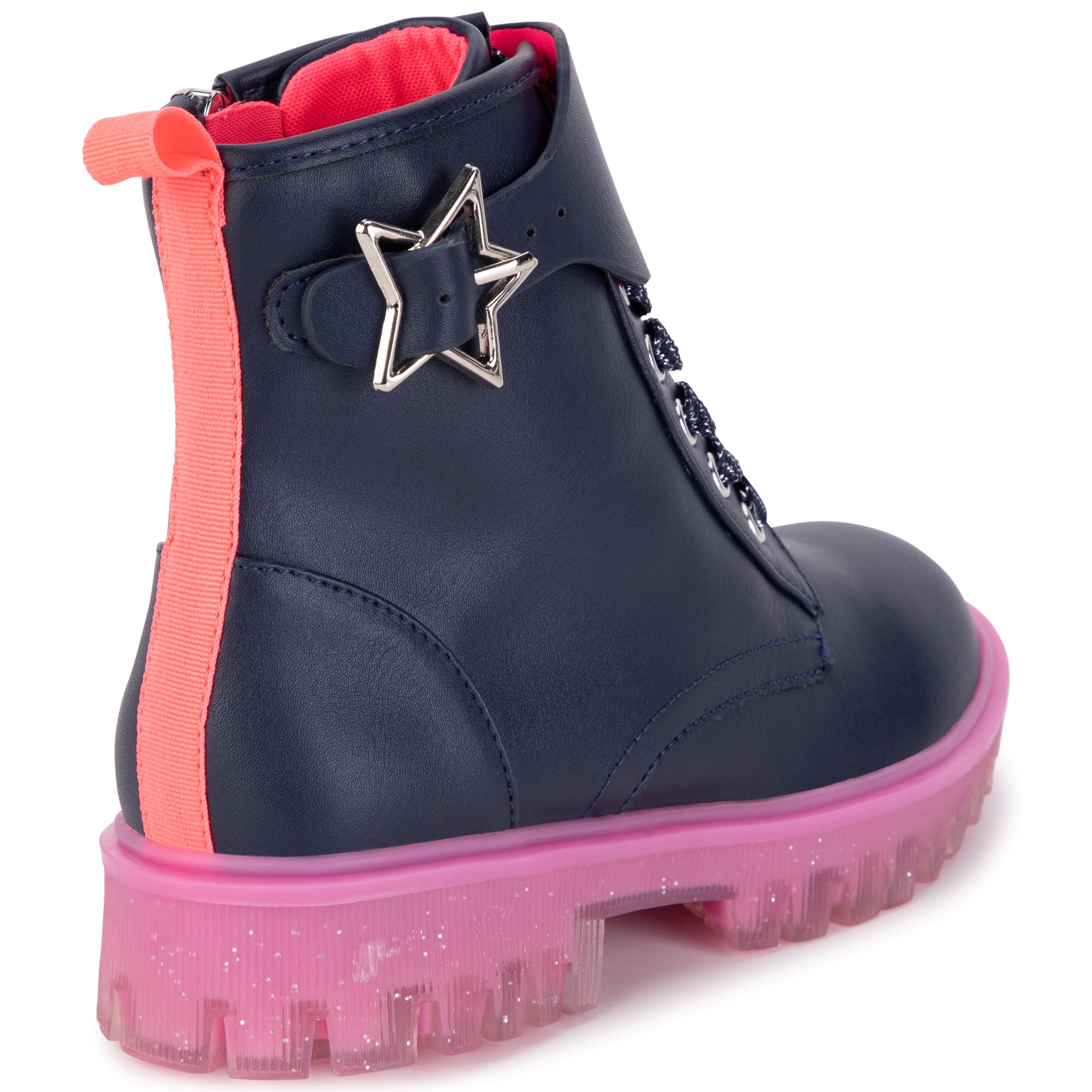 Billie Blush Navy Pink Combat Boot U19336