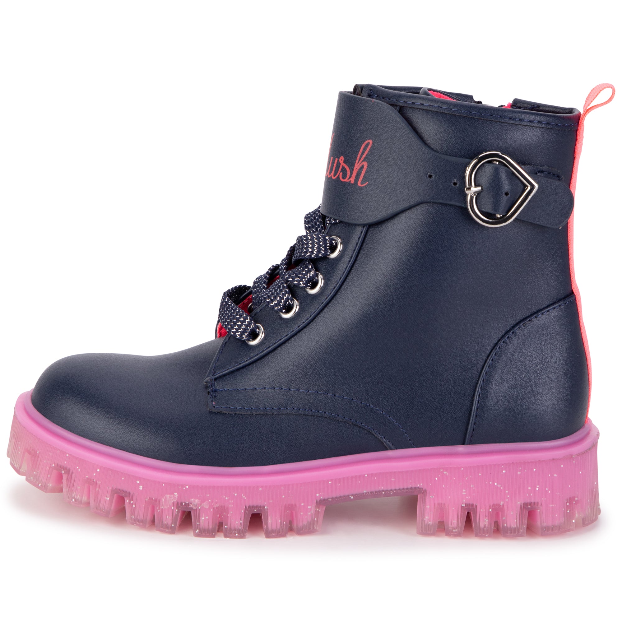 Billie Blush Navy Pink Combat Boot U19336