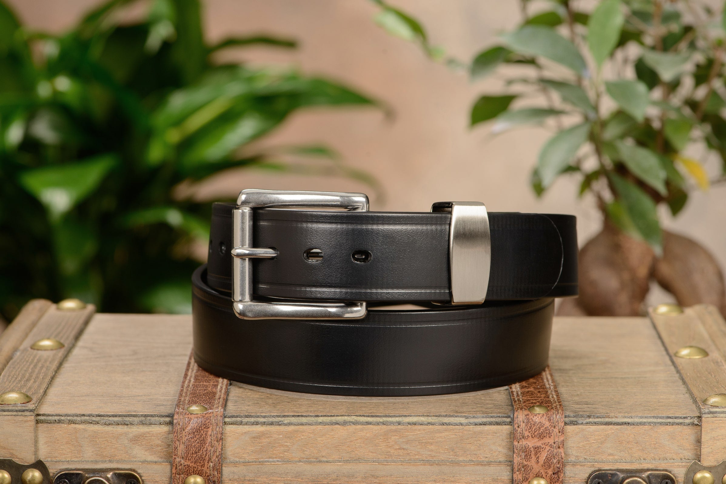 The Hercules Belt? - Black Max Thick With Stainless Elongated Buckle And Keeper 1.50