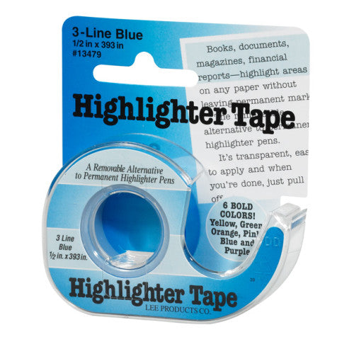 Removable Highlighter Tape, Blue